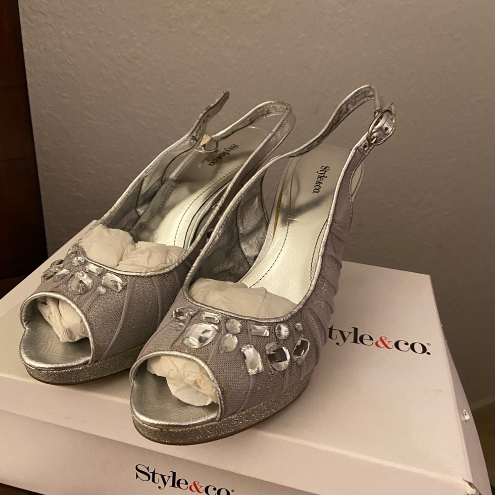 Silver heels